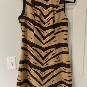 Tiger print linen dress